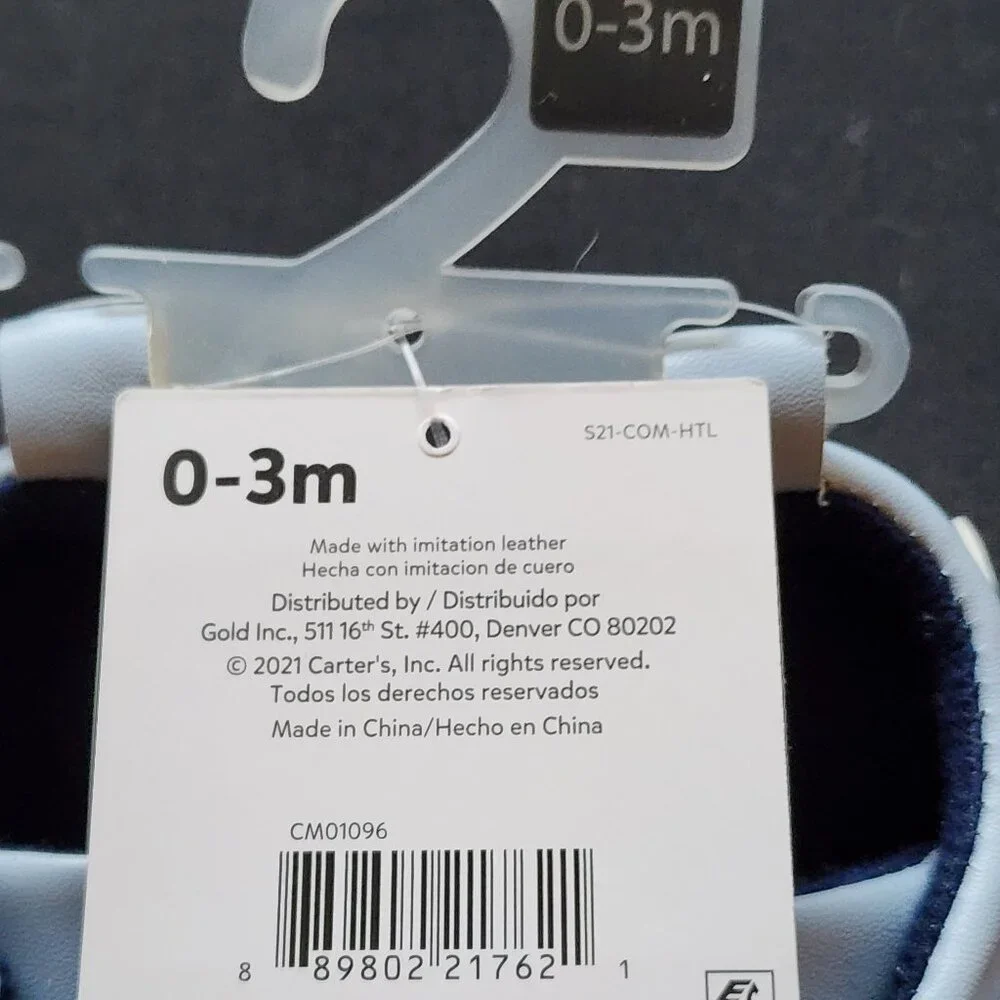Carter's Child of Mine Blue Shark Baby Shoes Size 0 - 3 M NWT